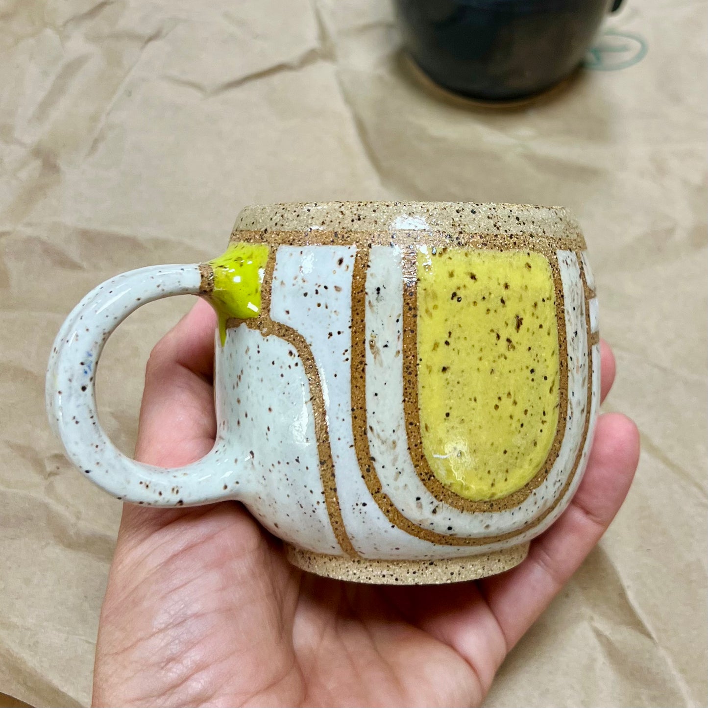 Rustic Stoneware Mug - Spring Test Tile Mug 3