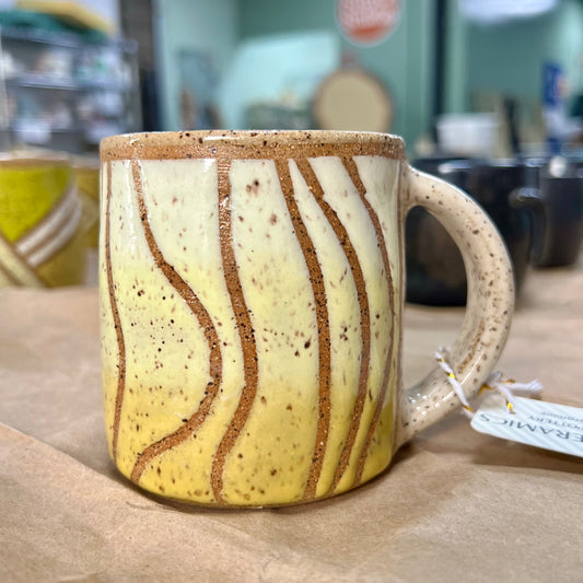 Small Batch Handmade Stoneware Mug - Spring  Test Tile Design Mug # 12 | Ariella Ceramics