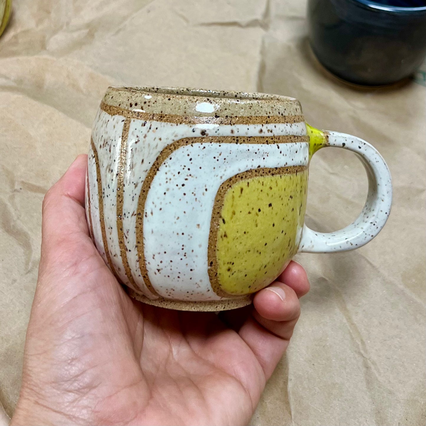 Rustic Stoneware Mug - Spring Test Tile Mug 3