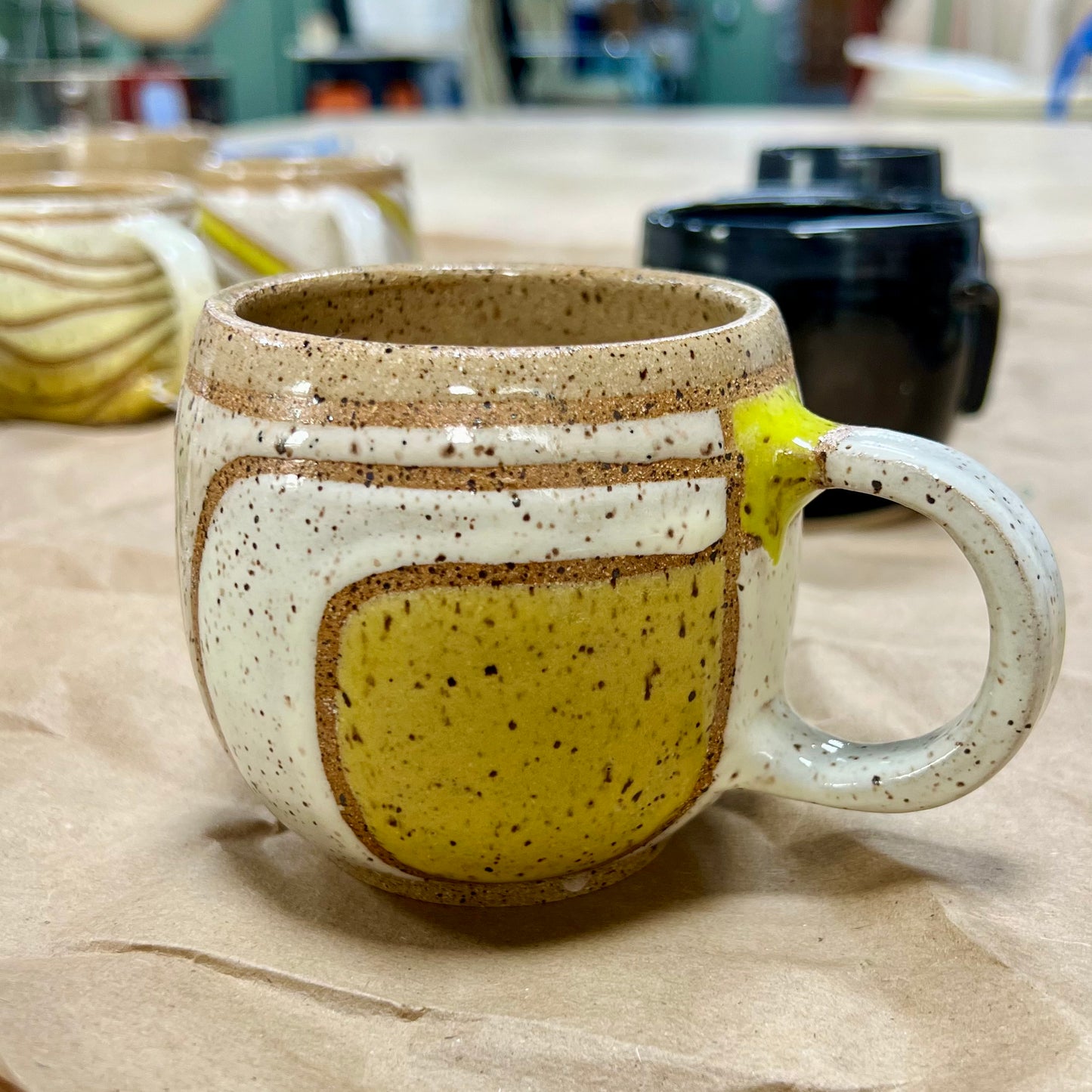 Rustic Stoneware Mug - Spring Test Tile Mug 3