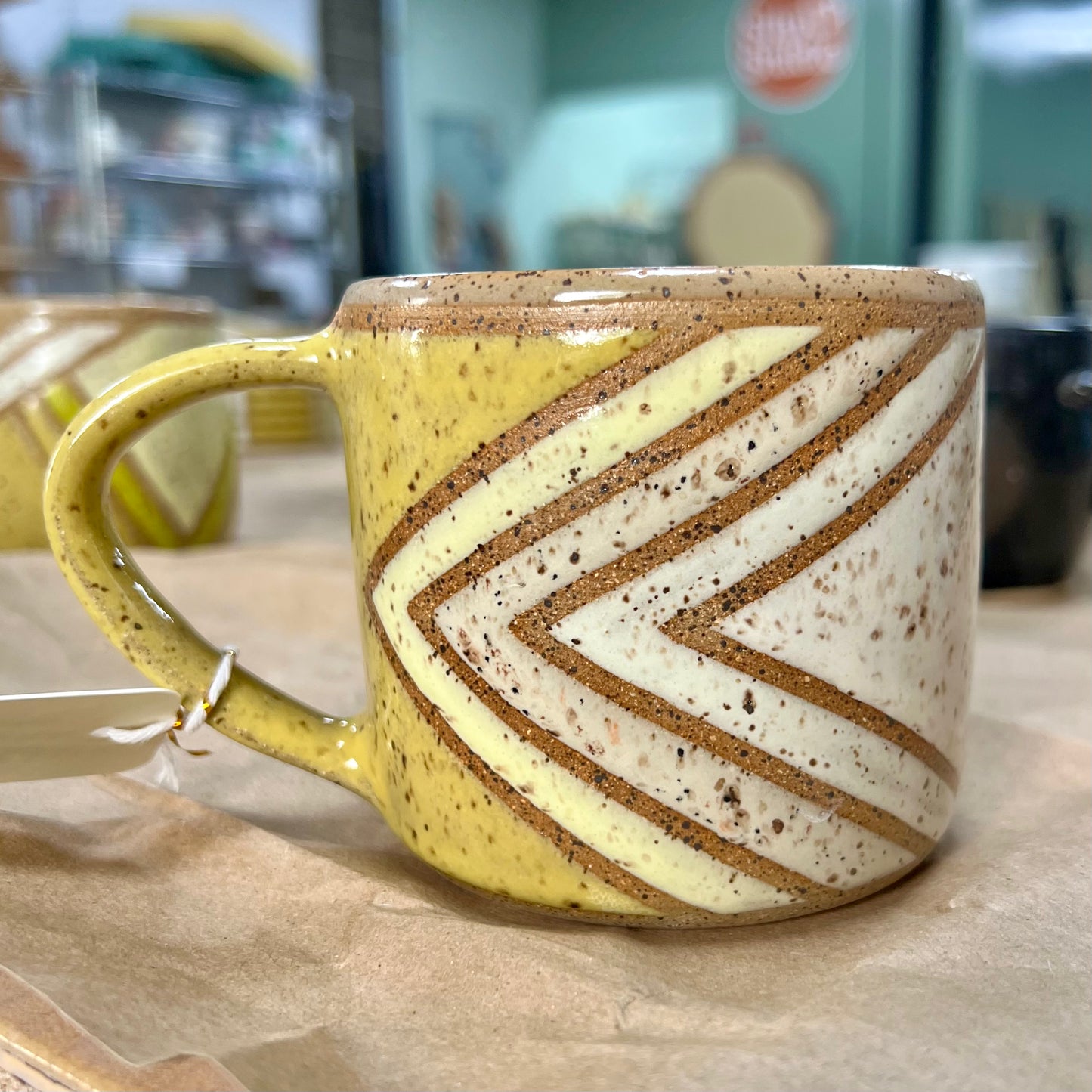 Rustic Hand-Glazed Stoneware Mug 8 - Spring Test Tile Design | Ariella Ceramics