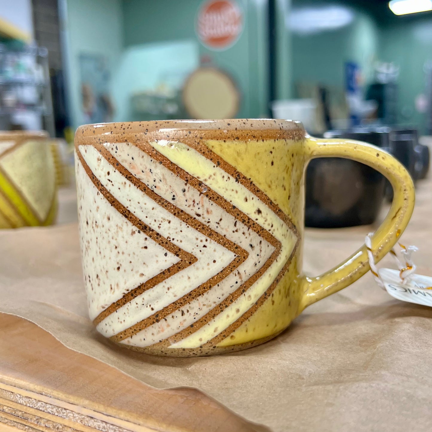 Rustic Hand-Glazed Stoneware Mug 8 - Spring Test Tile Design | Ariella Ceramics